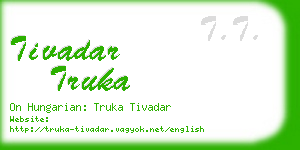 tivadar truka business card